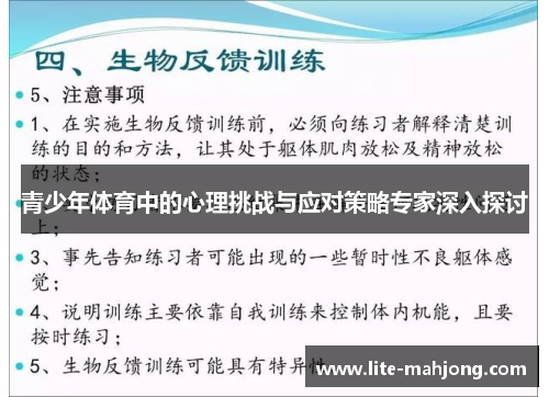 青少年体育中的心理挑战与应对策略专家深入探讨 青少年体育中的心理挑战与应对策略专家深入探讨